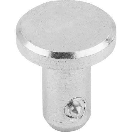 KIPP Locking Pin With Flat Head, W. Axial Lock, D1=12 L=25, Steel K0772.2412025